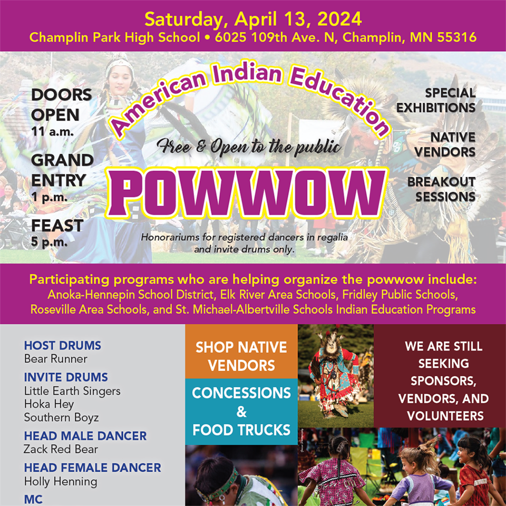  2024 American Indian Education powwow flyer